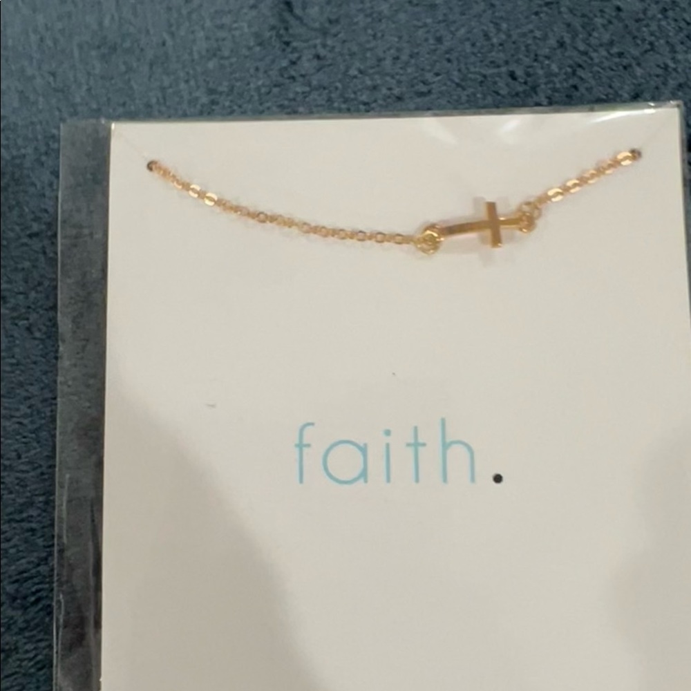 Gold cross necklace